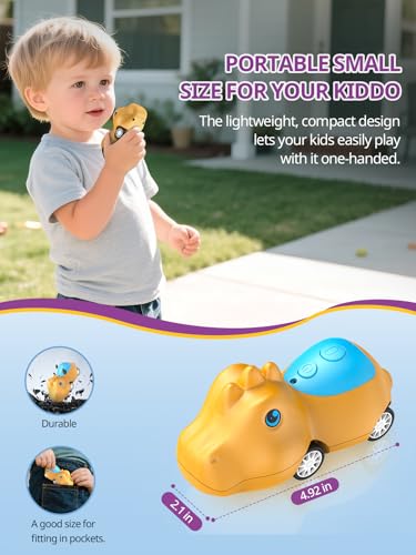 Walkie Talkies for Kids Rechargeable Dino Toy Cars 48H Playtime (2 Count)