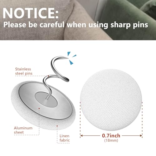 Fabric Covered Button Twist Pins