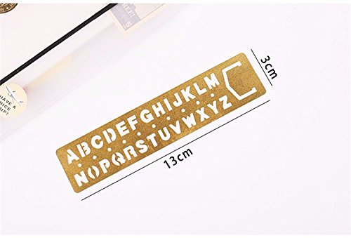 Brass Alphabet & Number Template Set of 2
