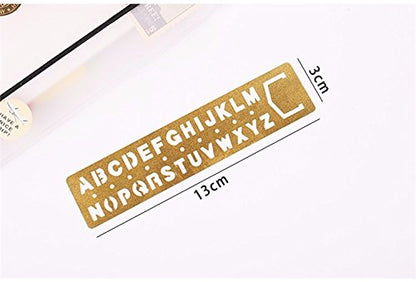 Brass Alphabet & Number Template Set of 2