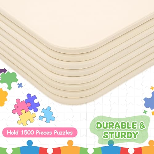 8 Pcs 15'' x 10.5' Extra Large Puzzle Sorting Trays Stackable Puzzle Trays for Sorting Piece Sorter Jigsaw Storage Accessory for 2000 (8 Count)