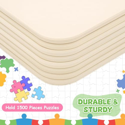 8 Pcs 15'' x 10.5' Extra Large Puzzle Sorting Trays Stackable Puzzle Trays for Sorting Piece Sorter Jigsaw Storage Accessory for 2000 (8 Count)