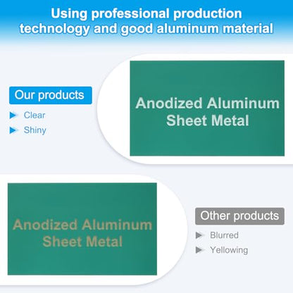6x10 Inch Anodized Aluminum Sheet Metal (3 Count)