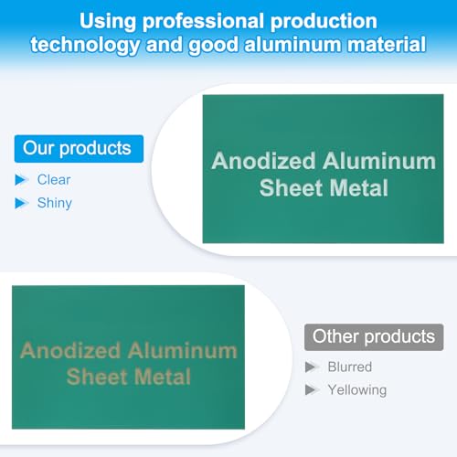 5x8 Inch Anodized Aluminum Sheet Metal (10 Count)