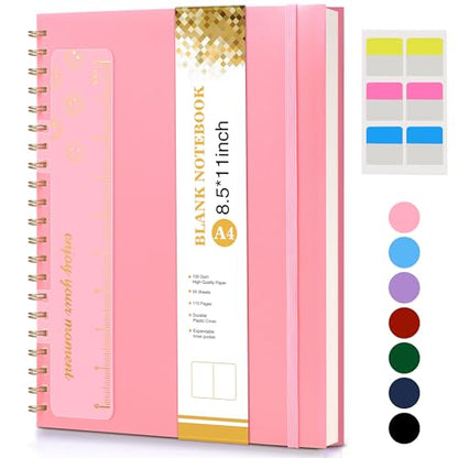 Blank Spiral Notebook Journal 8.5” x 11”