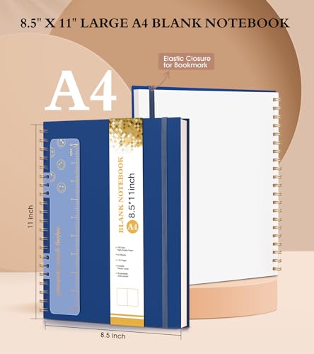 Blank Spiral Notebook Journal 8.5” x 11”