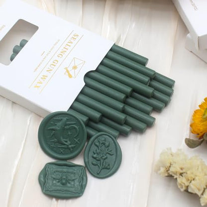 Olive Green Wax Seal Sticks 20pcs (20 Count)