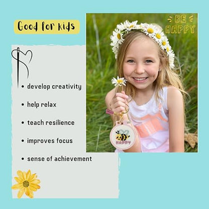 Embroidery Kit for Kids Cross Stitch Kits for Beginners Needlepoint