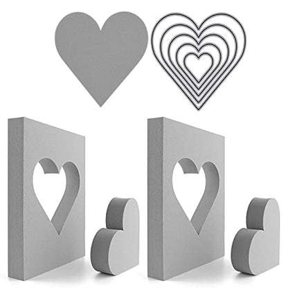 15 Pcs Large Stamping Foam Grey Moldable Heart Foam Stamps Plastic Dry Foam Stamp Pad Cut and Dry Foam Stamping Foam Block for Sculpture