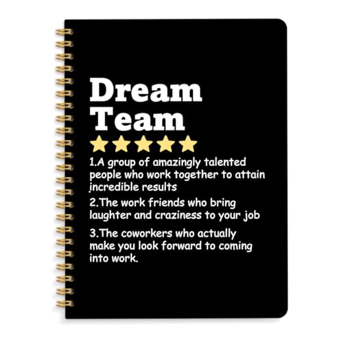 Dream Team Definition 160 Blank Pages Hardcover Spiral Notebook