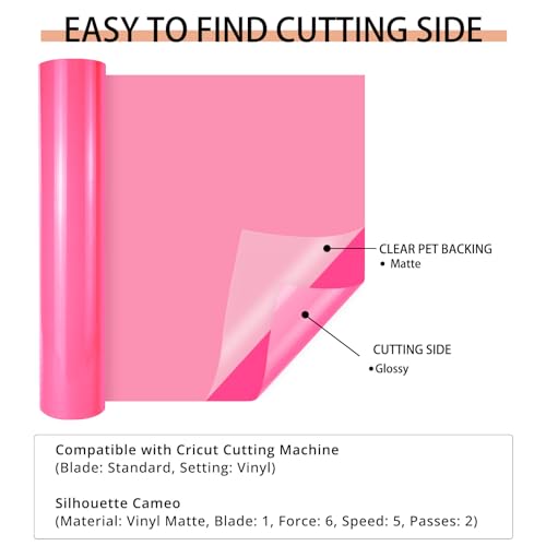 Neon Pink Permanent Vinyl (40 Sq Ft)
