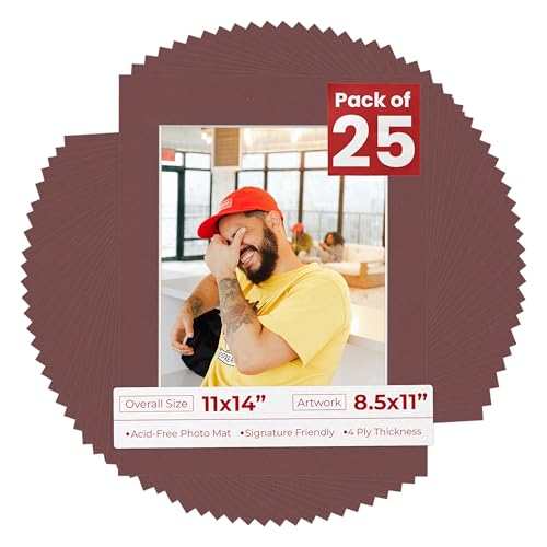 11x14 Mat for 8.5x11 Photo (25 Count)