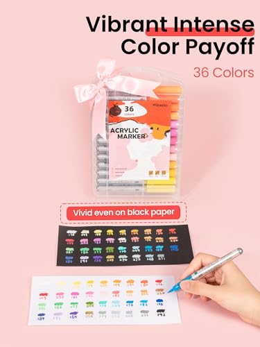36 Color Acrylic Paint Markers (36 Count)