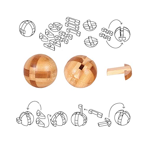 9pcs Wooden Brain Teaser Puzzles (9 Count)
