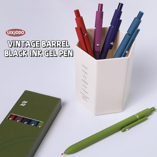 Gel Pens 10 Pcs 0.5mm Black Ink Pens Fine Point Smooth Writing Pens with Silicone Grip (10 Count)