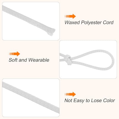 Waxed Cord 2.5mm Waxed Polyester Cord 87 Yard Wax String for Bracelet Making