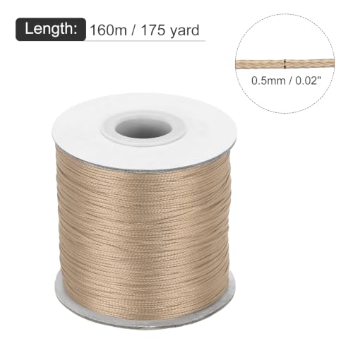 Waxed Cord 0.5mm Waxed Polyester Cord 175 Yard Wax String for Bracelet Making