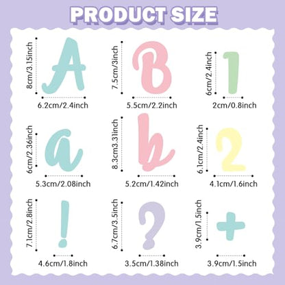 221 Pcs Pastel Bulletin Board Letters for Classroom Wall (225 Count)