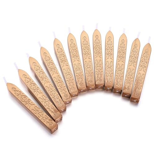 12Pcs Sealing Wax Sticks with Wicks for Wax Seal Stamp (12 Count)