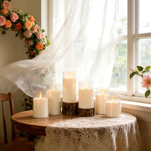 Flickering Flameless Candles Battery Operated with Remote and 2