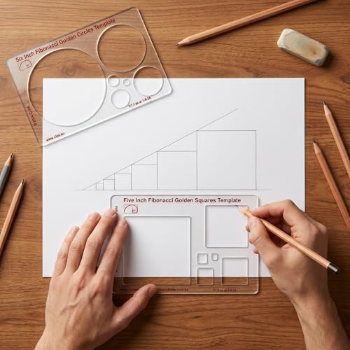 Fibonacci 5" Square Drawing Template