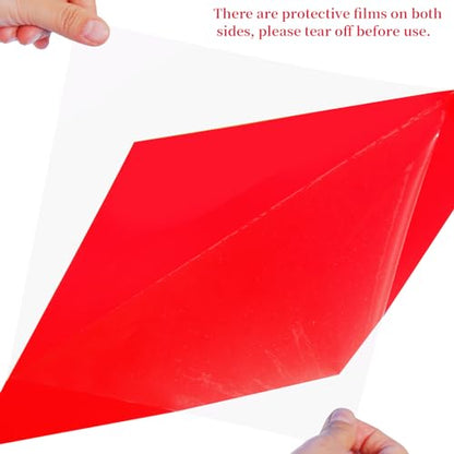 9Pcs Lighting Gels Plastic Gel Light Filter Sheets 11.8 x 11.8 Inch (9 Count)