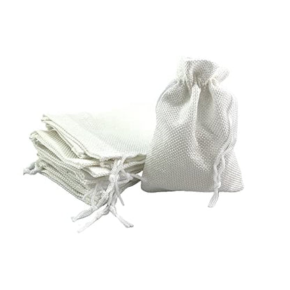 Pack of 25 Burlap Gift Bags with Drawstring Linen Jewelry Pouches Wedding Hessian Jute Bags for Birthday and Treat Pouches Party Wedding Favors Gift