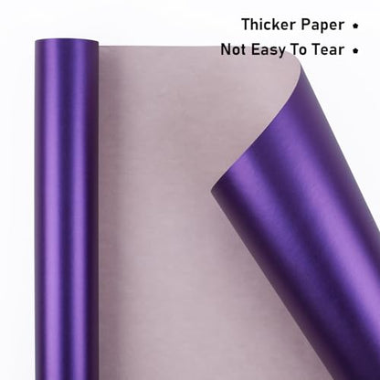 Deep Purple Matte Wrapping Paper (3 Count)