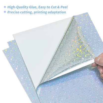 20 Sheets Printable Holographic Sticker Paper