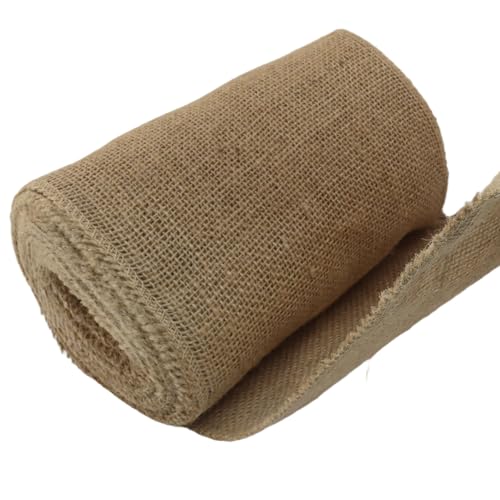8" Wide Natural Burlap Fabric Roll