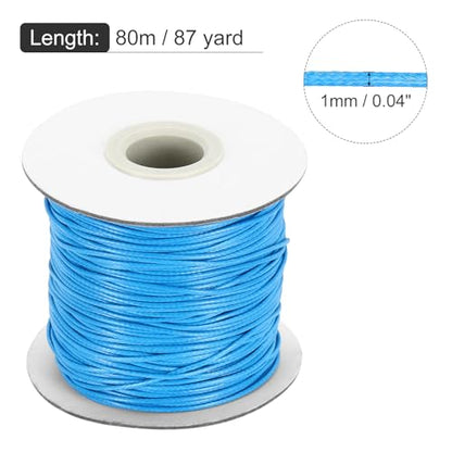 Waxed Cord 1mm Waxed Thread 87 Yard Wax String Leather Cord for Bracelet Making