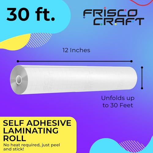 Matte Clear Self Adhesive Laminating Roll 12" x 30 ft