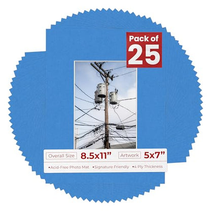 5x7 Mat for 8.5x11 Frame (25 Count)