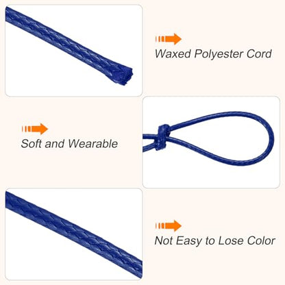 Waxed Cord 1mm Waxed Thread 87 Yard Wax String Leather Cord for Bracelet Making