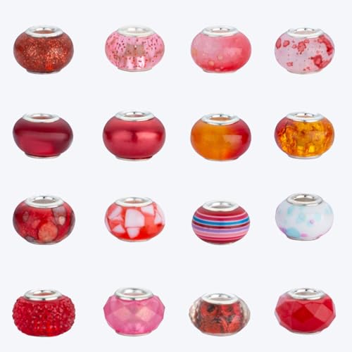 Red Mix Large Hole Beads (100 Count)