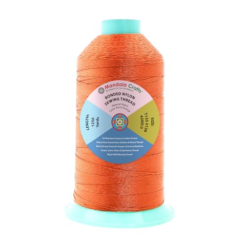 Size 138 420D T135 Burnt Orange Bonded Nylon Thread 1250 YDs