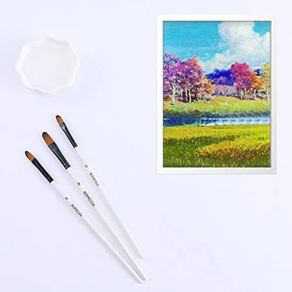 Filbert Paint Brushes Set (12 Count)