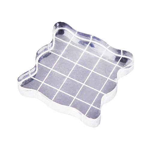 1PC Acrylic Stamp Blocks with Grid Lines