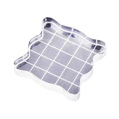 1PC Acrylic Stamp Blocks with Grid Lines