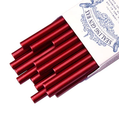 16 Pieces Glue Gun Sealing Wax Sticks in Metallic Red for Mini Glue Gun (16 Count)