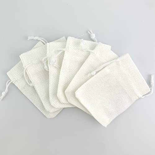 Pack Of 25 Burlap Gift Bags with Drawstring Linen Jewelry Pouches Wedding Hessian Jute Bags for Birthday and Treat Pouches Party Wedding Favors Gift