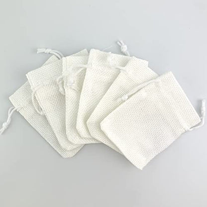 Pack Of 25 Burlap Gift Bags with Drawstring Linen Jewelry Pouches Wedding Hessian Jute Bags for Birthday and Treat Pouches Party Wedding Favors Gift