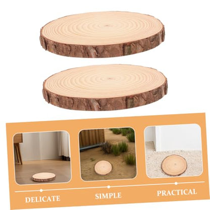 2pcs Outdoor Stepping Stones Wooden Garden Pathway Stones DIY Kit for Landscaping Safe Non