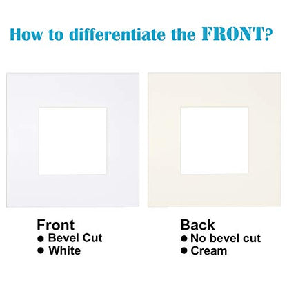 8x8 White Picture Mats (14 Count)