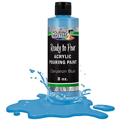 Pouring Masters Cerulean Blue Ready to Pour Acrylic Pouring Paint (8 Fl Oz)