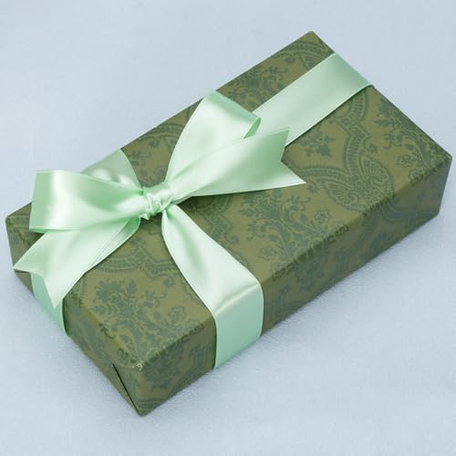1 Inch Mint Green Solid Satin Ribbon for Gift Wrapping