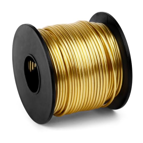 95FT 14 Gauge Bendable Gold Aluminum Craft Wire for Jewelry Making Craft (95 Foot)