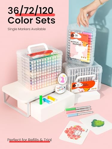 36 Color Acrylic Paint Markers (36 Count)