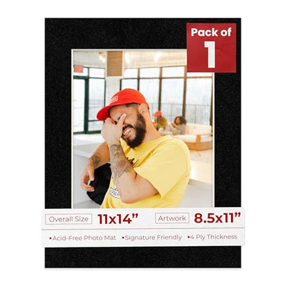 11x14 Mat Bevel Cut for 8.5x11 Photos