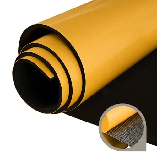 Premium High Density EVA Foam Sheet with Adhesive Backing 15” x 59” Black Foam Mat